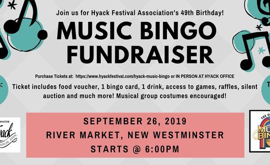 Hyack Music Bingo Fundraiser