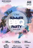 image of summer bbq at met event poster