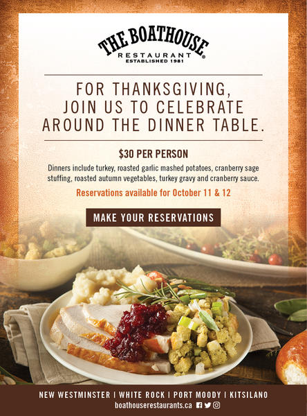 boathouse thanksgiving 2020 dine in option